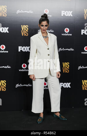 Madrid, Espagne. 29 Nov, 2018. Alba Flores s'occupe de vis a vis saison 4 première mondiale au cinéma Les lumières de la ville de Callao, à Madrid. Legan Crédit : P. Mace/SOPA Images/ZUMA/Alamy Fil Live News Banque D'Images