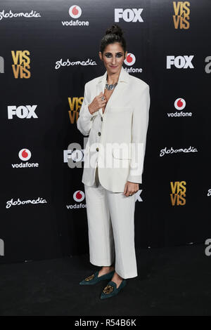 Madrid, Espagne. 29 Nov, 2018. Alba Flores s'occupe de vis a vis saison 4 première mondiale au cinéma Les lumières de la ville de Callao, à Madrid. Legan Crédit : P. Mace/SOPA Images/ZUMA/Alamy Fil Live News Banque D'Images