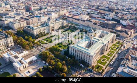 Le Kunsthistorisches Museum et le Naturhistorisches Museum Wien Wien, Vienne, Autriche Banque D'Images