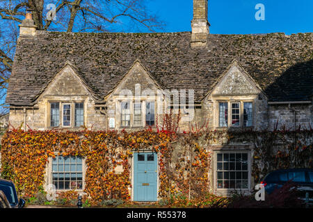 Une vue de Symon Wysdom's House, Burford, Oxfordshire Banque D'Images
