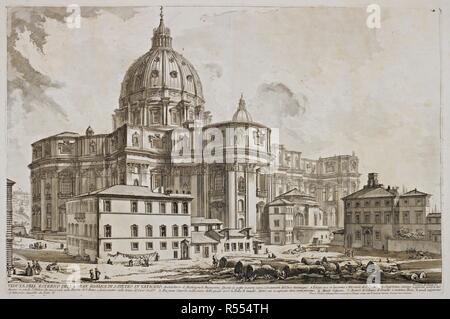 L'architecture à Rome, Italie. Vedute di Roma. Rome, 1762. Source : 1899.h.12.(1.), la plaque 5. Langue : Italien. Auteur : Giovanni Battista Piranesi. Banque D'Images