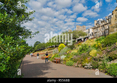 Les jardins de Princes street, fleurs, Édimbourg, Écosse, Royaume-Uni. Banque D'Images