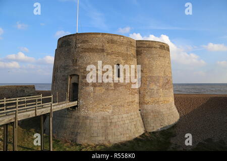 La tour Martello (aujourd'hui monument Trust), Aldeburgh, Suffolk district côtier, Suffolk, East Anglia, Angleterre, Grande-Bretagne, Royaume-Uni, UK, Europe Banque D'Images