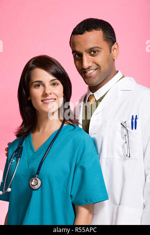 Médecin et l'infirmier Banque D'Images