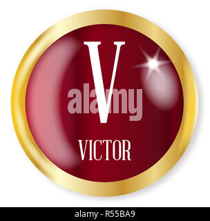 V Pour Victor Banque D'Images