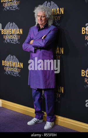 Brian May participe à 'Bohemian Rhapsody' New York première au Théâtre de Paris le 30 octobre 2018 dans la ville de New York. Banque D'Images