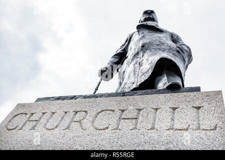 Londres Angleterre,Royaume-Uni,Westminster,Parliament Square Garden,public plaza,statue,Winston Churchill,Royaume-Uni GB Anglais Europe,UK180828024 Banque D'Images