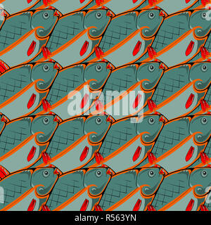 Motif Poisson transparente Banque D'Images