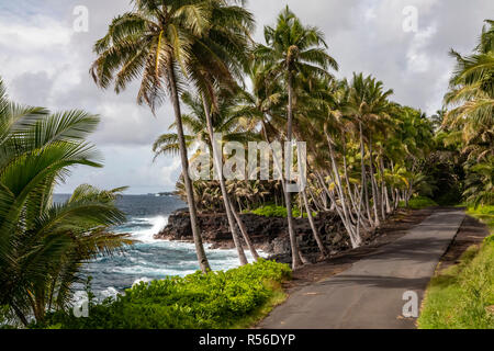 Opihikao, Hawaii - La côte du Pacifique dans la Puna District de la Grande île. Banque D'Images