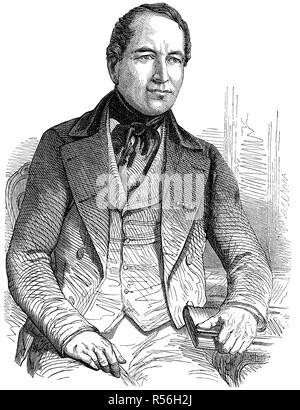 Karl Ludwig von Bruck, 1798, 1860, homme d'État, woodcut, Autriche Banque D'Images