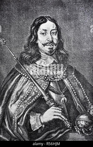 Ferdinand III, 13 juillet 1608, 2 avril 1657, Saint Empereur Romain, woodcut, Hongrie Banque D'Images