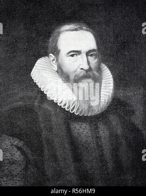 Johan van Oldenbarnevelt, 14 septembre 1547, 13 mai 1619, homme d'État, woodcut, Pays-Bas Banque D'Images