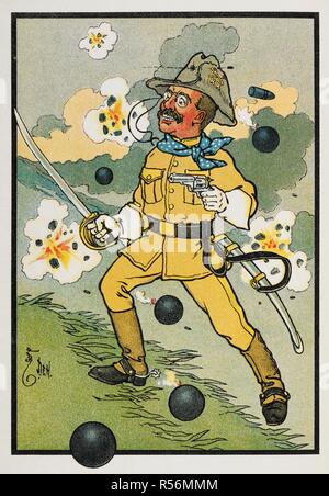 "Le soldat". Une représentation de 'Teddy' Theodore Roosevelt qui a été le 26e président des États-Unis (1901 - 1909). Une illustration couleur pour un livre pour enfants. Quand je serai grand. [Avec des illustrations de l'auteur.]. New York : Century Co., 1909. Source : 12804.y.21. Auteur : Leason, Percy Alexander. Banque D'Images