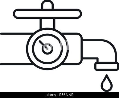 Touchez l'icône de contrôle de l'eau. Aperçu de l'illustration d'un robinet d'eau pour l'icône vecteur de contrôle web design isolé sur fond blanc Illustration de Vecteur