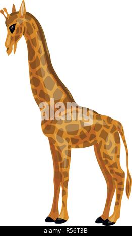 L'icône de la girafe. Cartoon vector giraffe de l'icône pour web design isolé sur fond blanc Illustration de Vecteur