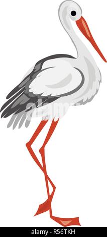 L'icône de Stork. Caricature de l'icône vecteur cigogne pour la conception web isolé sur fond blanc Illustration de Vecteur