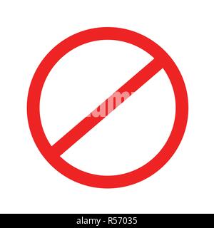 Pas de signe. Icône d'arrêt. Interdiction vierge vecteur Illustration de Vecteur