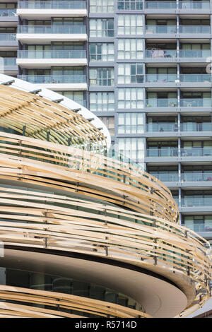 L'échange à Sydney, un nouveau bâtiment municipal conçu par Kengo Kuma et associés Banque D'Images