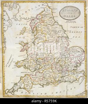 Une carte d'Angleterre et du Pays de Galles. Perspectives et observations sur une tournée en Angleterre et en Écosse, naturel, Å"conomical, et littéraire. [Avec des plaques.] dans 'Les touristes britanniques ; ou, traveller's Pocket compagnon à travers l'Angleterre, Pays de Galles, l'Écosse et l'Irlande. La compréhension de la plus célèbre des excursions dans les îles britanniques. Londres, 1798-1800. Source : 10348.a.23 volume 4. Auteur : Newte, Thomas. Banque D'Images