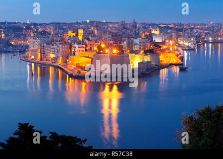 Grand Harbour et de La Valette, Malte Senglea Banque D'Images