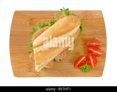 Avec du saumon fumé sandwich Banque D'Images