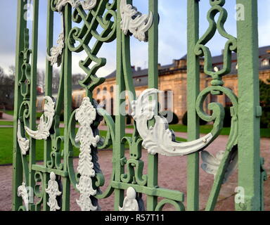 La porte de l'orangerie du château de Friedenstein Banque D'Images