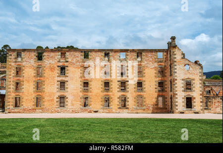 Le bâtiment pénitentiaire à Port Arthur en Tasmanie, Australie.Le Site historique de Port Arthur. Banque D'Images