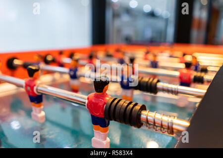 Jeu de table football selective focus Banque D'Images