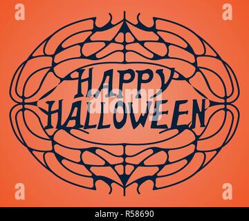 Happy Halloween carte de Vœux. Happy Halloween bannière et poster. Vector illustration. Illustration de Vecteur