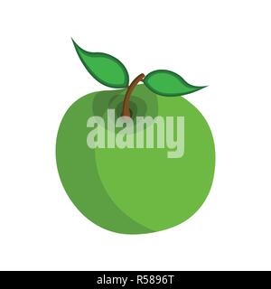 L'icône d'Apple. La nourriture avec des bons gras et huiles. Cartoon Vector Illustration. Illustration de Vecteur