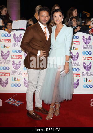 Pride of Britain Awards au Grosvenor House, Park Lane, London Avec : Ryan Thomas, Lucy Mecklenburgh Où : London, Royaume-Uni Quand : 29 Oct 2018 Source : WENN.com Banque D'Images