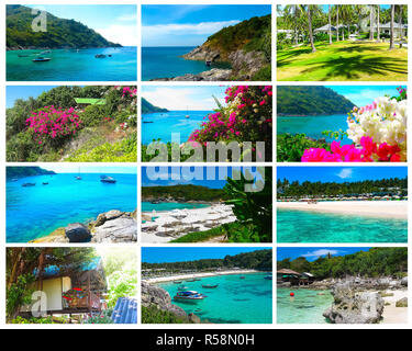 Belle plage sur une île tropicale de Koh Racha Yai Banque D'Images