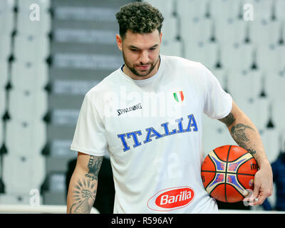 Brescia, Italie. 29 Nov, 2018. Basket-ball de la FIBA du monde : Italie / Lituanie, Brescia, Italie. Christian Burns pendant l'échauffement avant le match Crédit : Mickael Chavet/Alamy Live News Banque D'Images