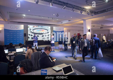 Buenos Aires, Argentine. 30Th Nov 2018. G20 media center équipements pour le Sommet du G20, Buenos Aires, Argentine Crédit : Ariel García Giménez/Alamy Live News Banque D'Images