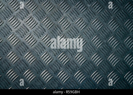 Metal Industriel checker plate. Metal checker plate texture background. Pour checkerplate métal anti skid. Feuille de métal en relief-de-chaussée. Bump argent grou Banque D'Images