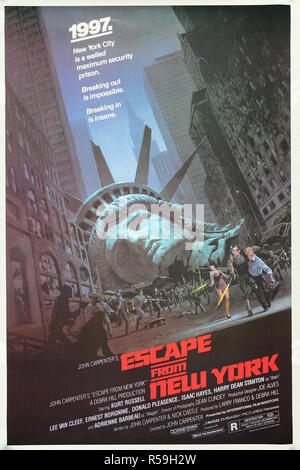 Escape From New-York - Original Movie Poster Banque D'Images
