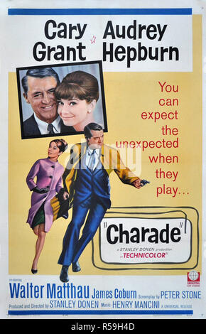 Charade - Affiche de film original Banque D'Images