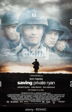 Il faut sauver le soldat Ryan - Original Movie Poster Banque D'Images