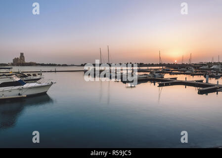 Marina et Yacht Club de Ras Al Khaimah Banque D'Images