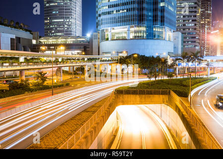 Hong Kong cityscape at night Banque D'Images