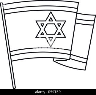 L'icône du drapeau d'Israël. Drapeau Israël Aperçu L'icône vecteur pour la conception web isolé sur fond blanc Illustration de Vecteur