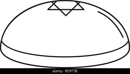 L'icône de la kippa. L'icône vecteur kippa contour pour la conception web isolé sur fond blanc Illustration de Vecteur