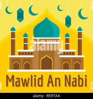 Mawlid An Nabi concept arrière-plan. Télévision illustration de Mawlid An Nabi vector background concept pour la conception web Illustration de Vecteur