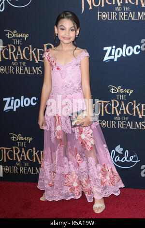 Première mondiale de Disney's 'Casse-Noisette et les quatre royaumes" tenue à l'El Capitan Theatre à Hollywood, Californie le 29 octobre, 2018 Avec : Ariana Greenblatt Où : Los Angeles, California, United States Quand : 29 Oct 2018 Credit : Sheri Determan/WENN.com Banque D'Images
