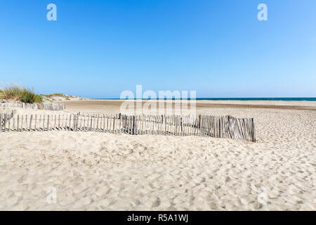 Paysage de dunes sur la plage de l'Espiguette en camargue,sud france Banque D'Images