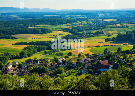 Vue panoramique sur le Jura souabe Banque D'Images