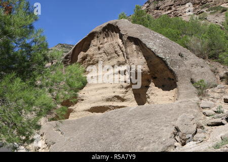 Roche érodée dans parc naturel Parque ardales (Andalousie) Banque D'Images