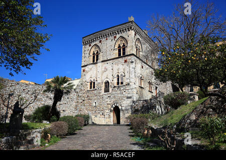 Palazzo Duchi di Santo Stefano, Taormina, Sicile, Italie Banque D'Images