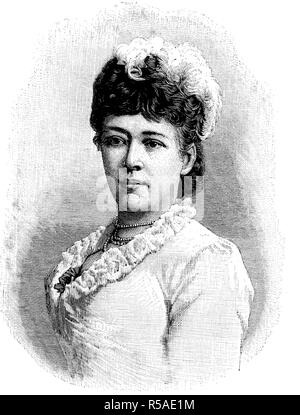 Bertha Sophie Felicitas Freifrau von Suttner, la Baronne Bertha von Suttner, comtesse Kinsky von Wchinitz und Tettau, 9 juin 1843, Banque D'Images