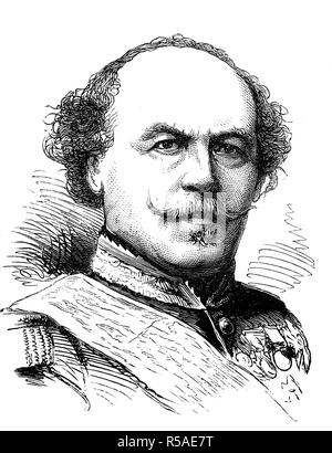 François Marcellin certain de Canrobert, né François certain de Canrobert, le 27 juin 1809, le 28 janvier 1895, maréchal français Banque D'Images